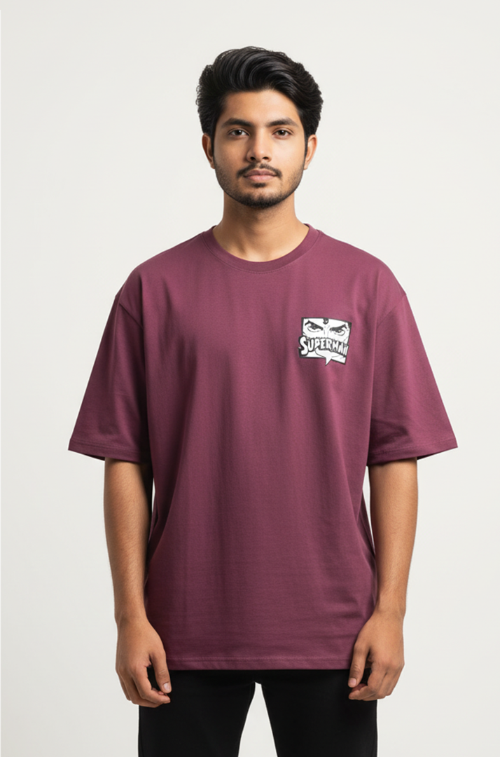 Street Drop-Shoulder Denim Shirt (Faded Black)